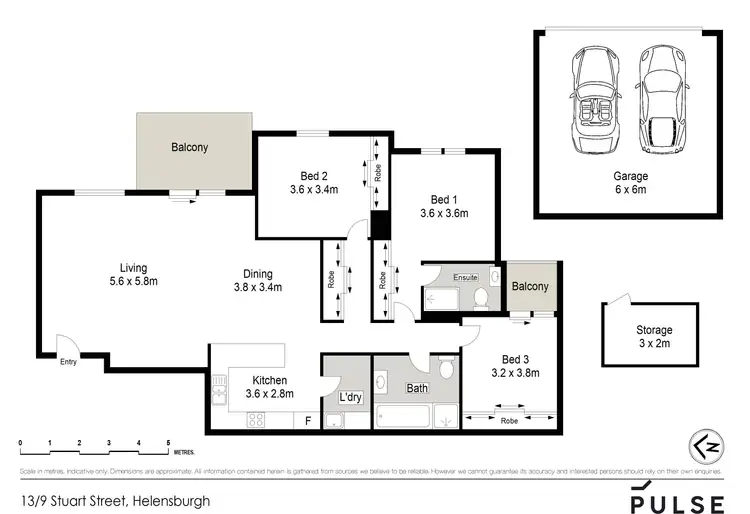 Floorplan of Homely unit listing, 13/9 Stuart Street, Helensburgh NSW 2508