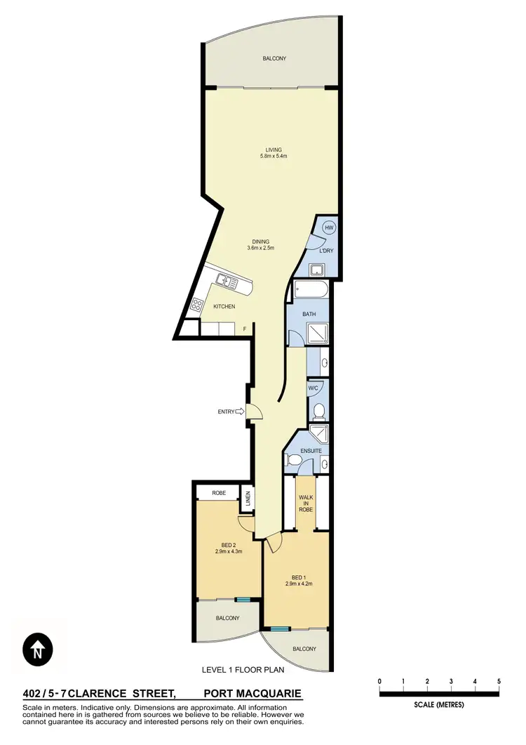 Floorplan of Homely apartment listing, 402/5-7 Clarence Street, Port Macquarie NSW 2444