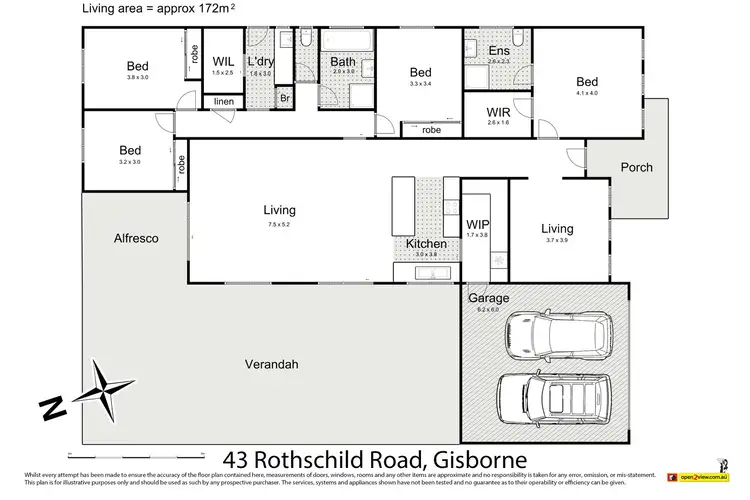 Floorplan of Homely house listing, 43 Rothschild Road, Gisborne VIC 3437