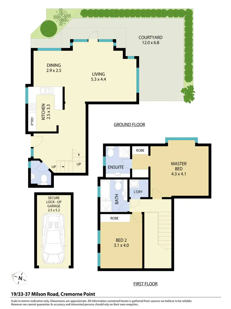 Floorplan of Homely townhouse listing, 19/33-37 Milson Road, Cremorne Point NSW 2090
