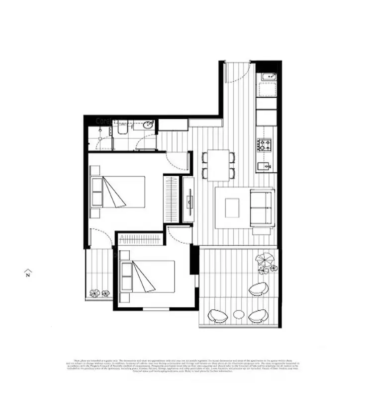 Floorplan of Homely apartment listing, 411/35 Wilson Street, South Yarra VIC 3141