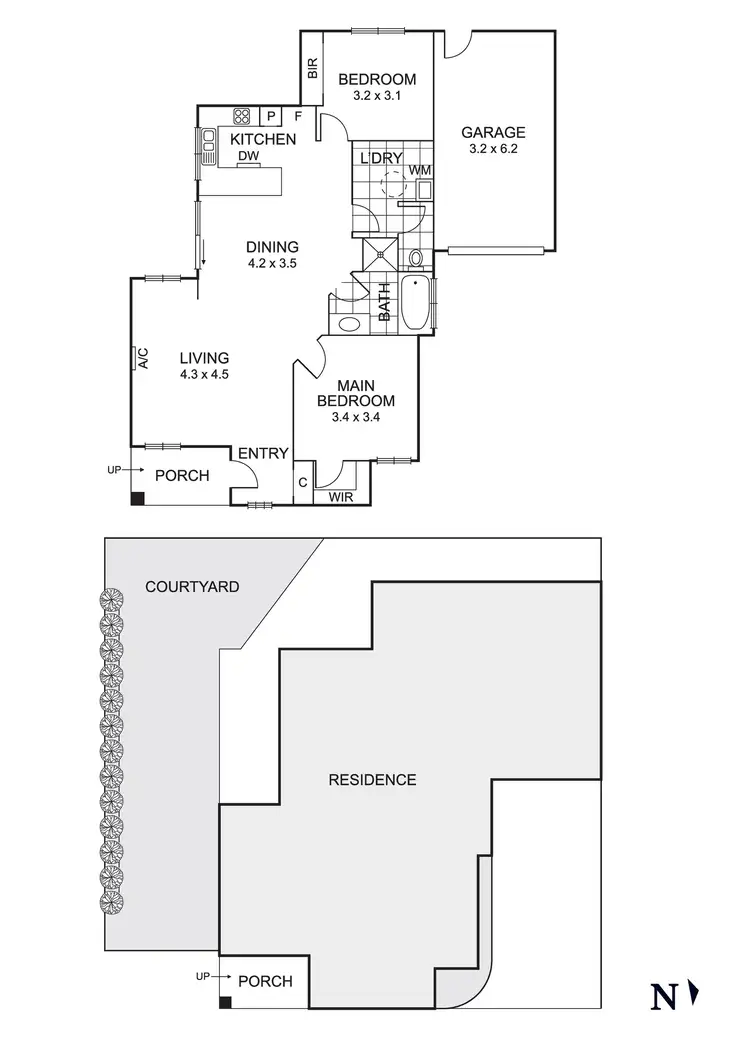 Floorplan of Homely house listing, 1/320 Bell Street, Coburg VIC 3058