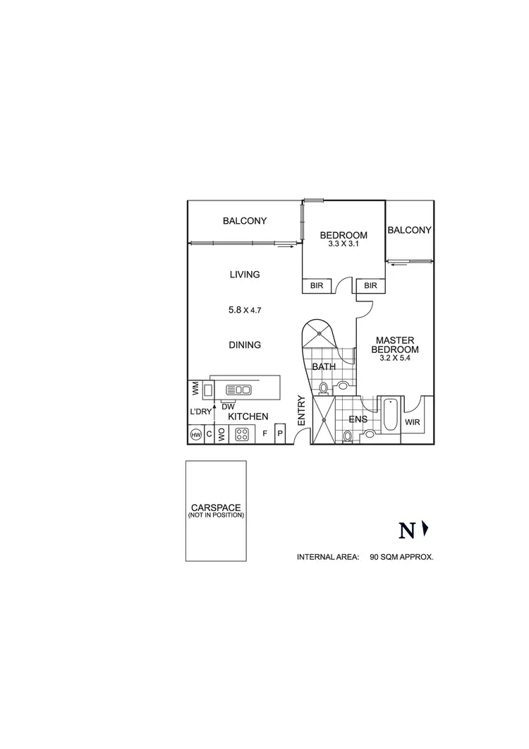 Floorplan of Homely apartment listing, 202/668 Swanston Street, Carlton VIC 3053