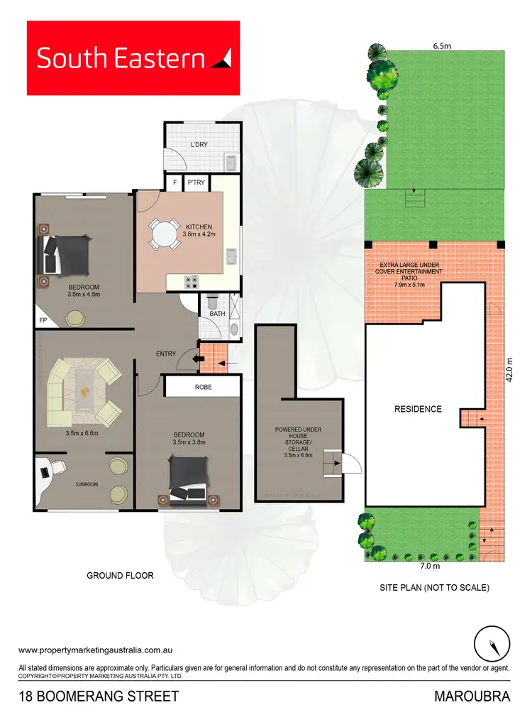 Floorplan of Homely semi-detached listing, 18 Boomerang Street, Maroubra NSW 2035