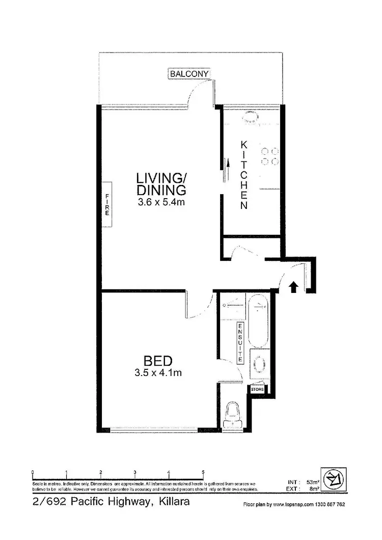 Floorplan of Homely apartment listing, 2/692 Pacific Highway, Killara NSW 2071