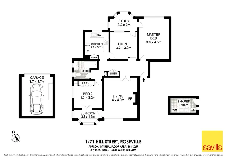 Floorplan of Homely apartment listing, 1/71 Hill Street, Roseville NSW 2069