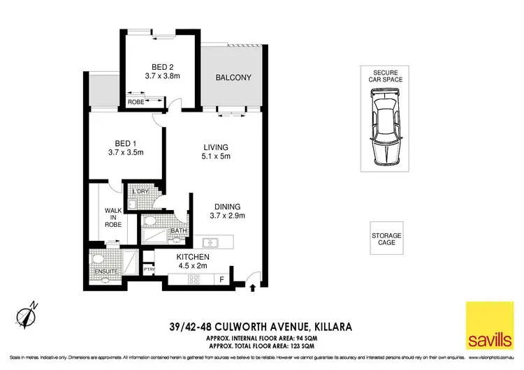 Floorplan of Homely apartment listing, 39/42-48 Culworth Avenue, Killara NSW 2071