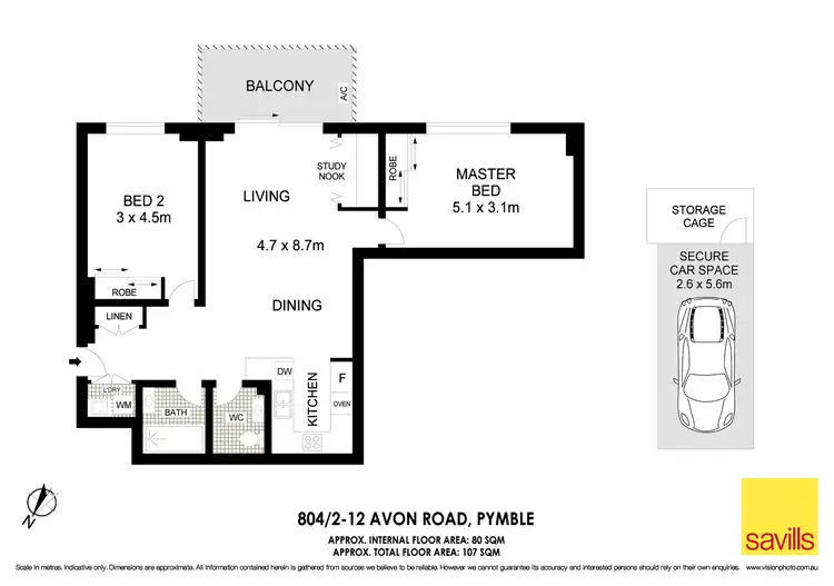 Floorplan of Homely apartment listing, 804/2-12 Avon Road, Pymble NSW 2073