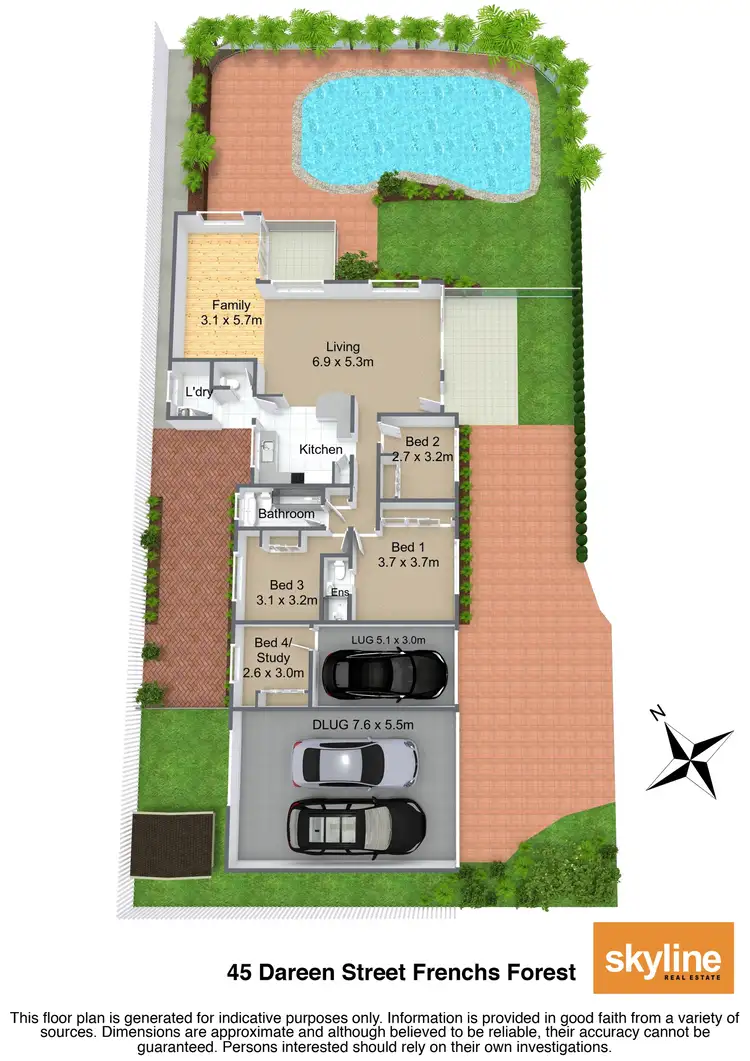 Floorplan of Homely house listing, 45 Dareen Street, Frenchs Forest NSW 2086