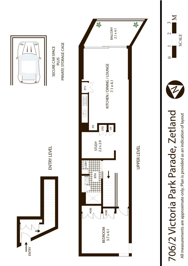 Floorplan of Homely apartment listing, 706/2 Victoria Park Parade, Zetland NSW 2017