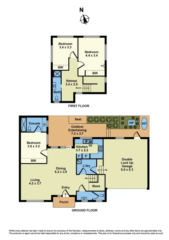 Floorplan of Homely townhouse listing, 2/24 North Street, Ardeer VIC 3022