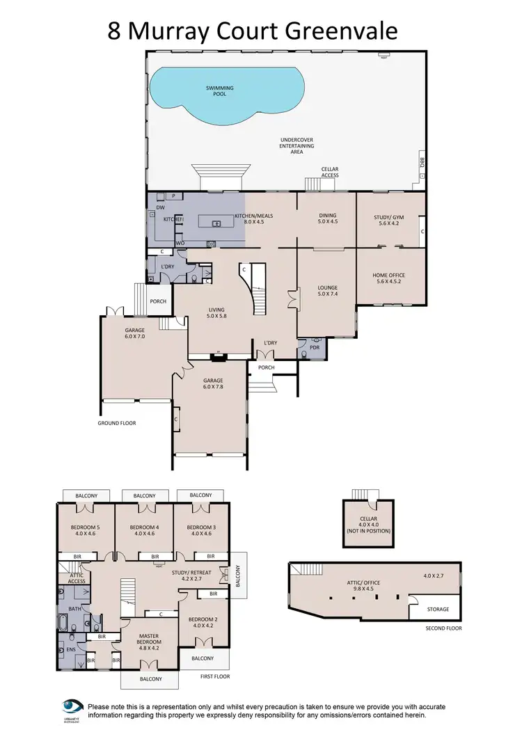 Floorplan of Homely house listing, 8 Murray Court, Greenvale VIC 3059