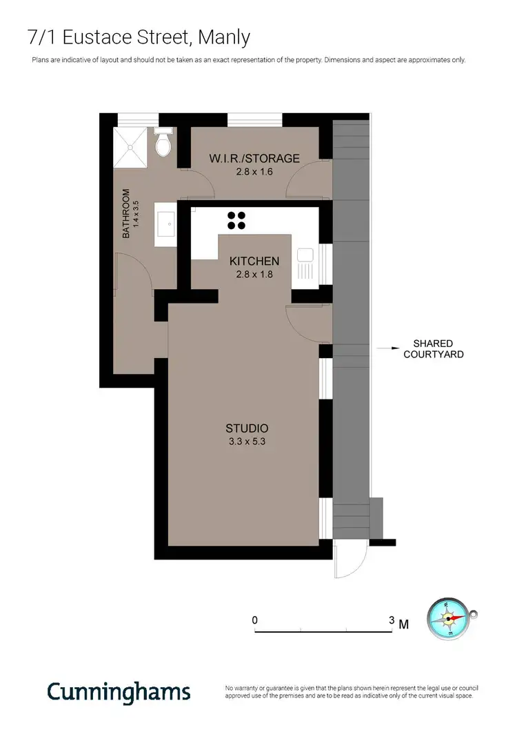 Floorplan of Homely studio listing, 7/1 Eustace Street, Manly NSW 2095