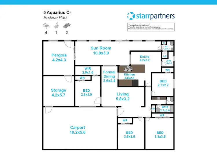 Floorplan of Homely house listing, 5 Aquarius Crescent, Erskine Park NSW 2759