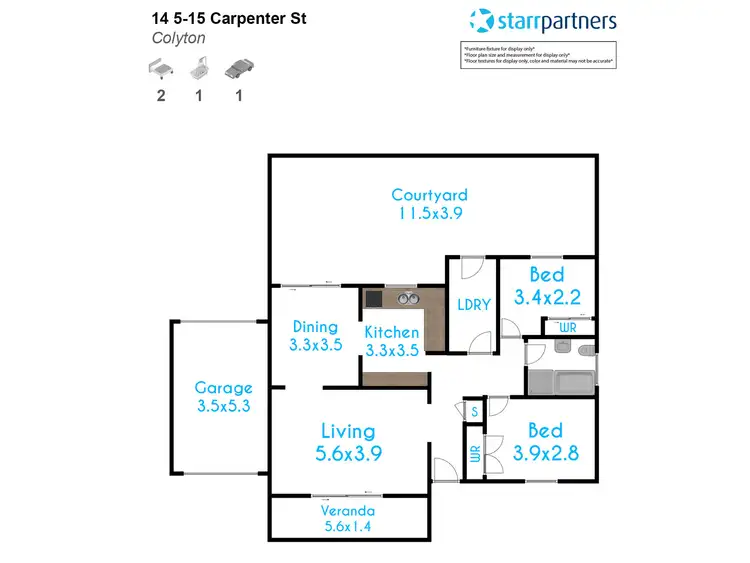 Floorplan of Homely villa listing, 14/5-15 Carpenter (enter Through Edwin Street) Street, Colyton NSW 2760