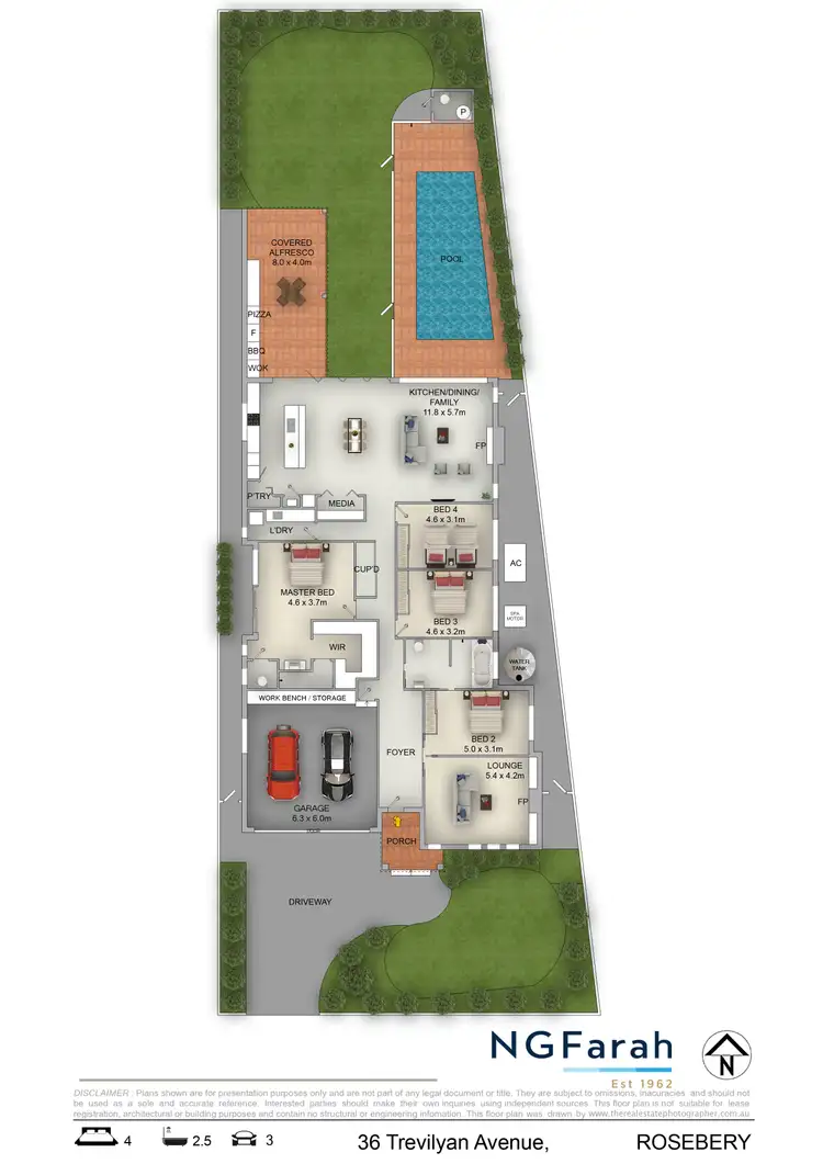 Floorplan of Homely house listing, 36 Trevilyan Avenue, Rosebery NSW 2018