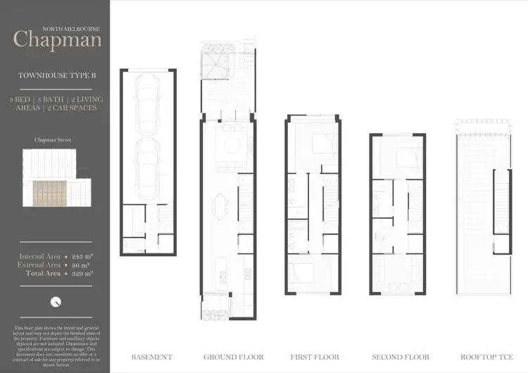 Floorplan of Homely townhouse listing, 15/68-74A Chapman Street, North Melbourne VIC 3051