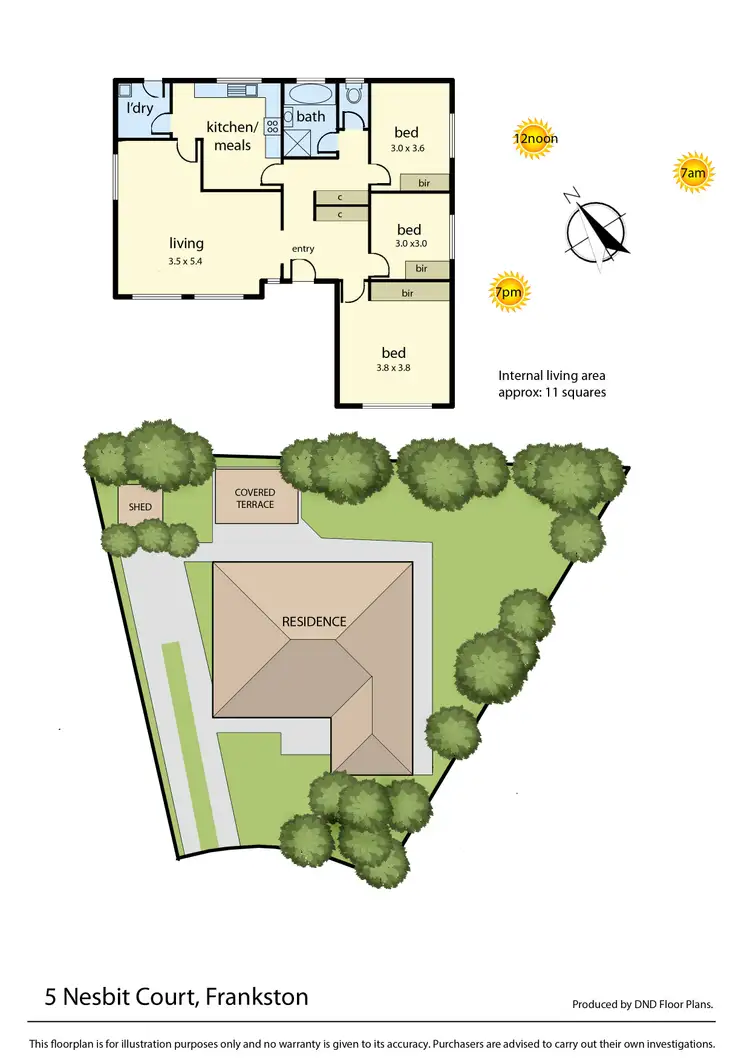 Floorplan of Homely house listing, 5 Nesbit Court, Frankston VIC 3199