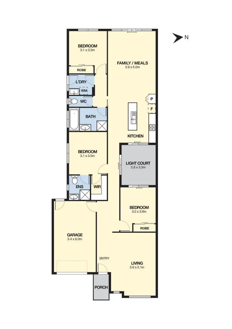Floorplan of Homely unit listing, 1/7 Katrina Drive, Burnside Heights VIC 3023