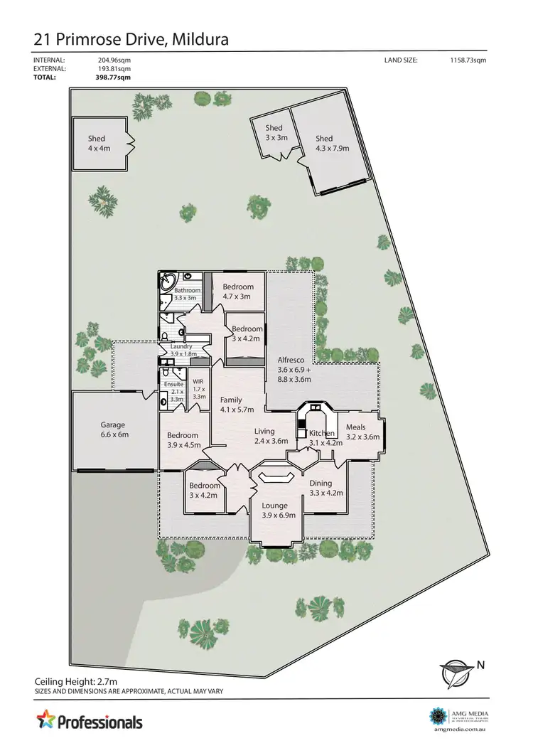 Floorplan of Homely house listing, 21 Primrose Drive, Mildura VIC 3500