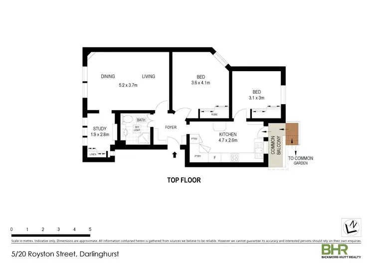Floorplan of Homely apartment listing, 5/20 Royston Street, Darlinghurst NSW 2010