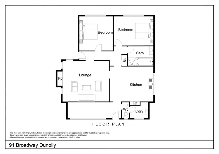 Floorplan of Homely house listing, 91 Broadway, Dunolly VIC 3472