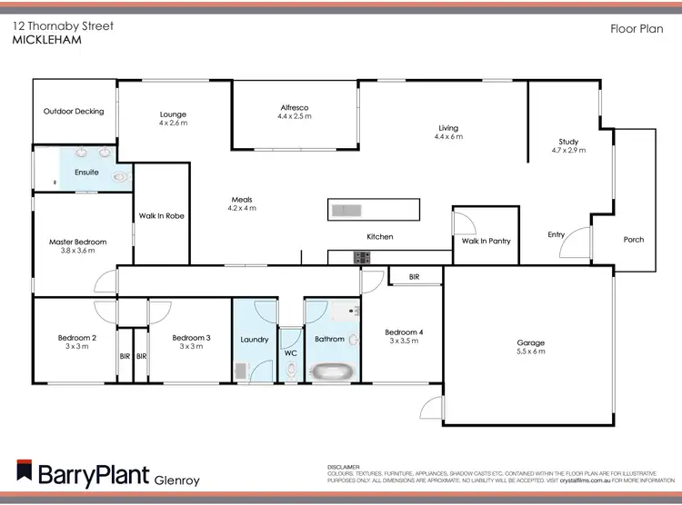Floorplan of Homely house listing, 12 Thornaby Drive, Mickleham VIC 3064