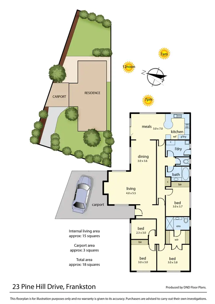 Floorplan of Homely house listing, 23 Pine Hill Drive, Frankston VIC 3199