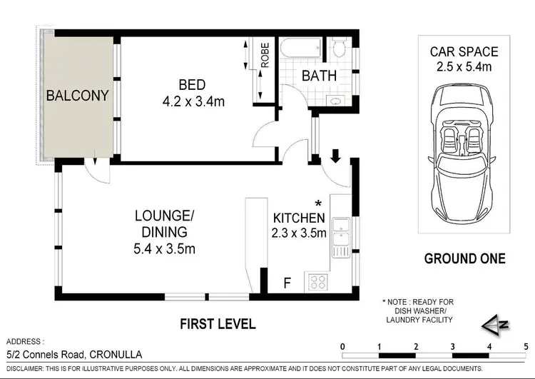 Floorplan of Homely apartment listing, 5/2 Connels Road, Cronulla NSW 2230