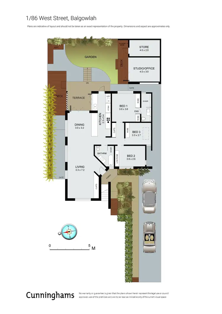 Floorplan of Homely semi-detached listing, 1/86 West Street, Balgowlah NSW 2093