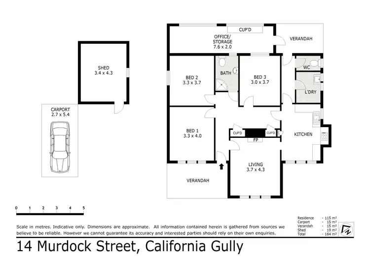 Floorplan of Homely house listing, 14 Murdock Street, California Gully VIC 3556
