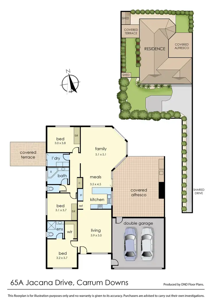 Floorplan of Homely house listing, 65A Jacana Drive, Carrum Downs VIC 3201