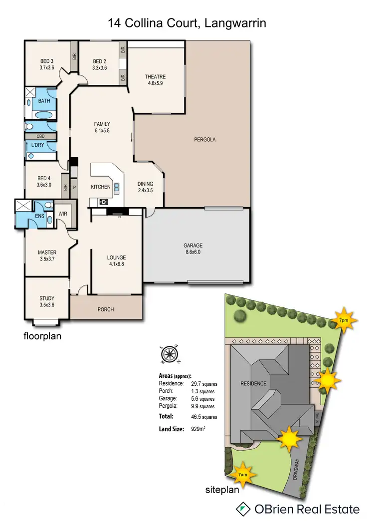 Floorplan of Homely house listing, 14 Collina Court, Langwarrin VIC 3910