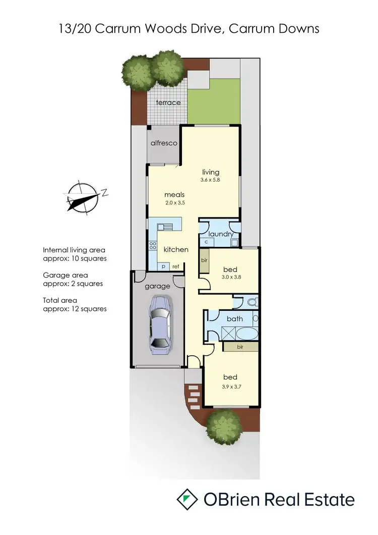 Floorplan of Homely unit listing, 13/20 Carrum Woods Drive, Carrum Downs VIC 3201