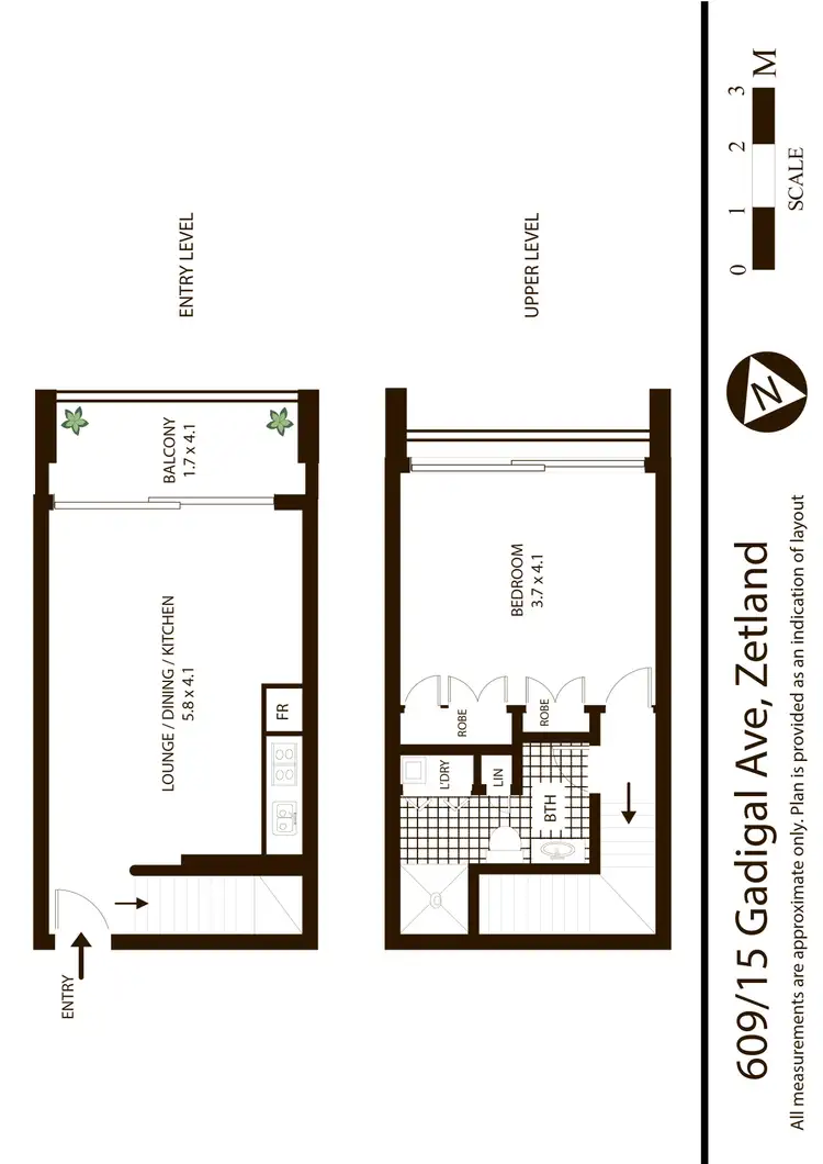 Floorplan of Homely apartment listing, 609/15 Gadigal Avenue, Zetland NSW 2017