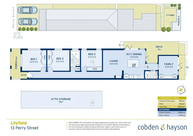 Floorplan of Homely house listing, 13 Perry Street, Lilyfield NSW 2040