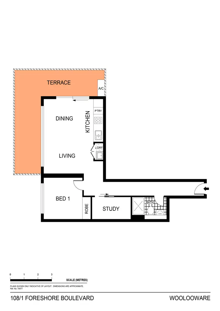 Floorplan of Homely apartment listing, 108/1 Foreshore Boulevard, Woolooware NSW 2230