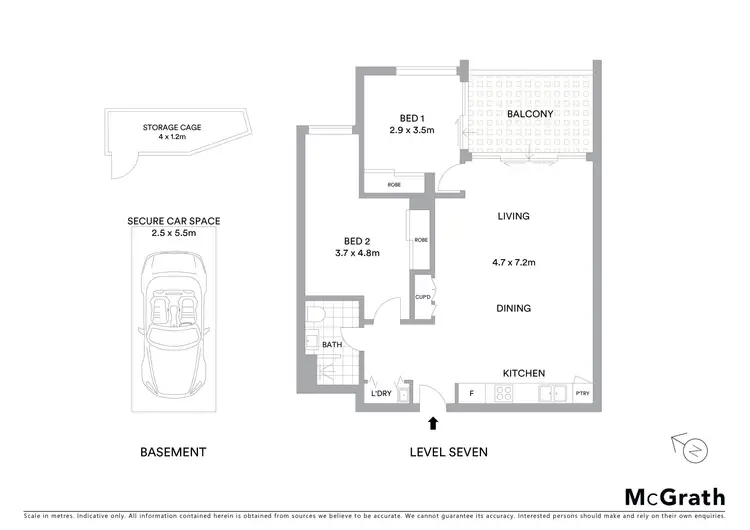 Floorplan of Homely apartment listing, 702/15 Brodie Spark Drive, Wolli Creek NSW 2205