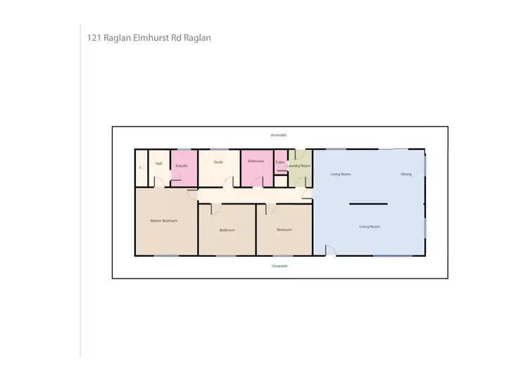 Floorplan of Homely house listing, 121 Raglan - Elmhurst Road, Raglan VIC 3373