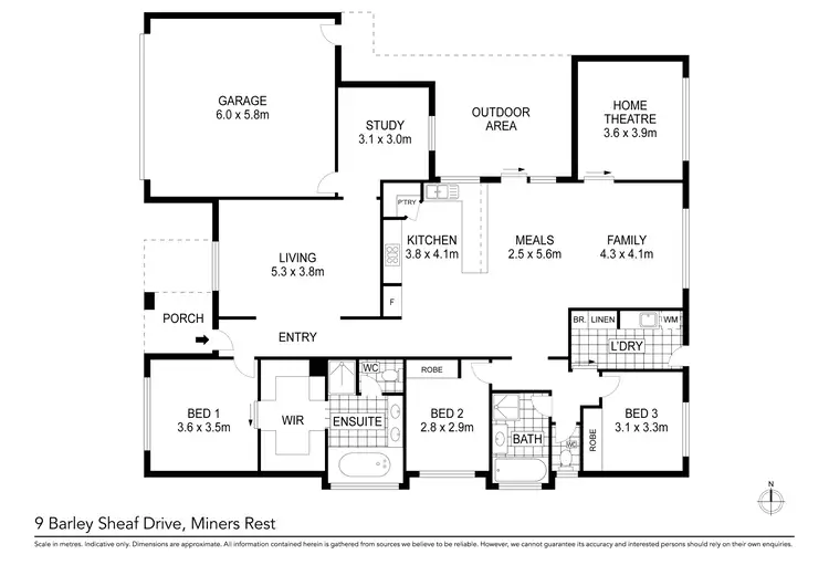 Floorplan of Homely house listing, 9 Barley Sheaf Drive, Miners Rest VIC 3352