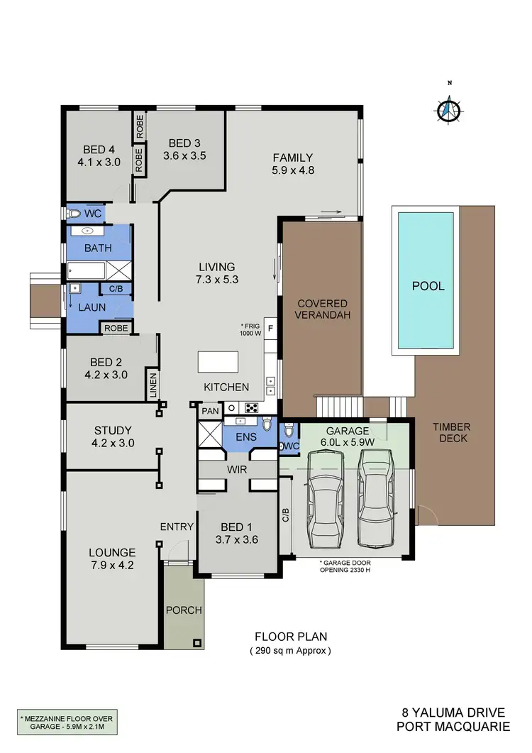 Floorplan of Homely house listing, 8 Yaluma Drive, Port Macquarie NSW 2444