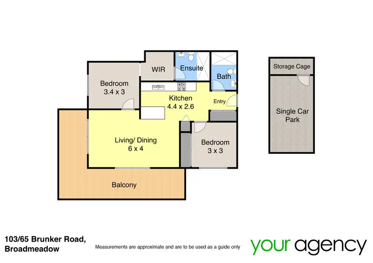 Floorplan of Homely apartment listing, 103/65 Brunker Road, Broadmeadow NSW 2292