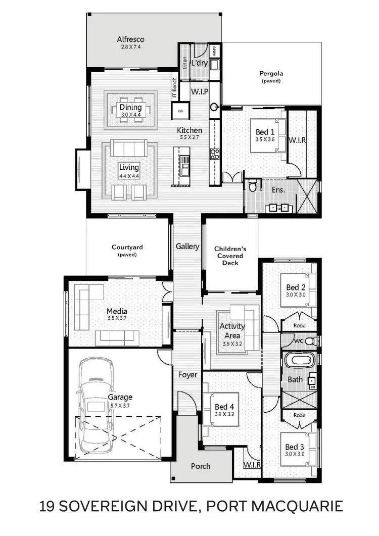 Floorplan of Homely house listing, 19 Sovereign Drive, Thrumster NSW 2444