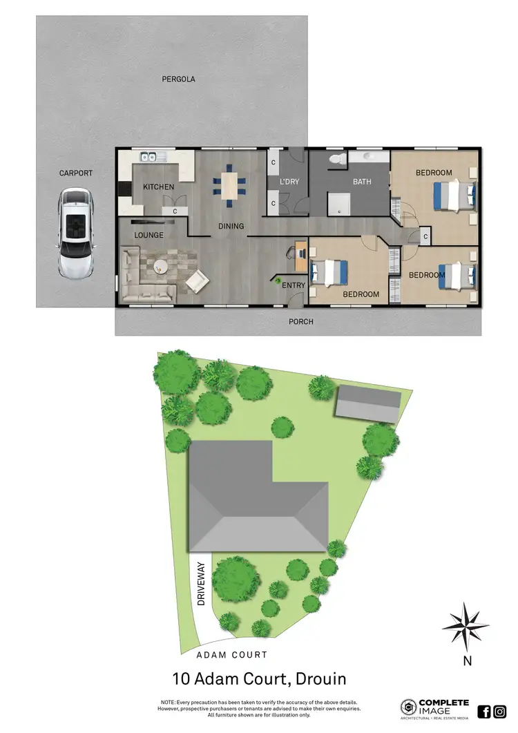 Floorplan of Homely house listing, 10 Adam Court, Drouin VIC 3818