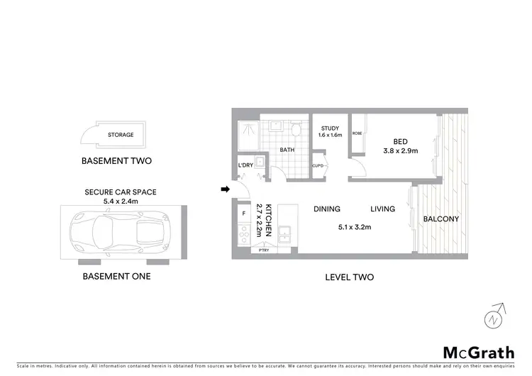 Floorplan of Homely apartment listing, 207/390 Pacific Highway, Lane Cove NSW 2066