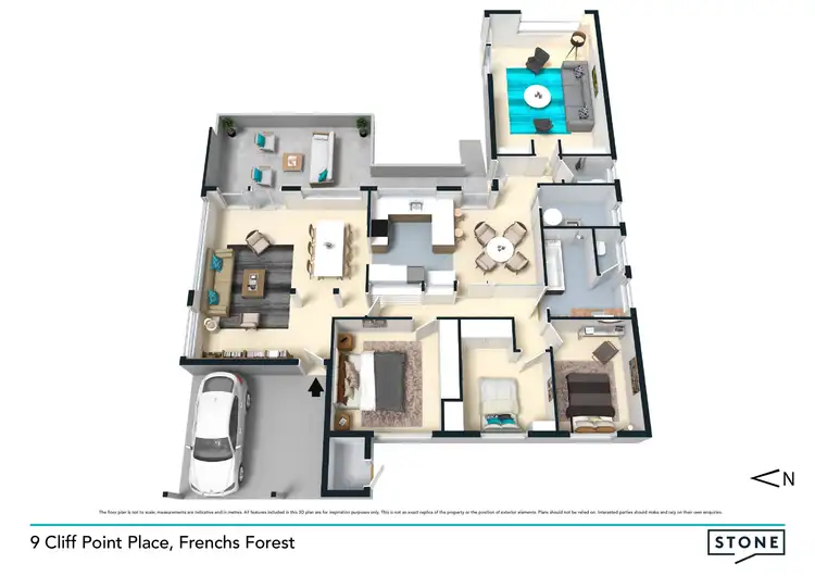 Floorplan of Homely house listing, 9 Cliff Point Place, Frenchs Forest NSW 2086