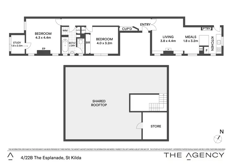 Floorplan of Homely apartment listing, 4/22B The Esplanade, St Kilda VIC 3182