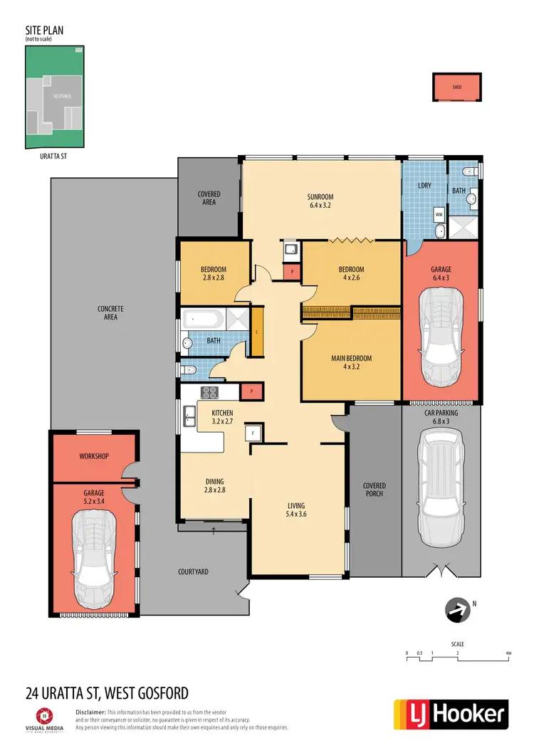 Floorplan of Homely house listing, 24 Uratta Street, West Gosford NSW 2250