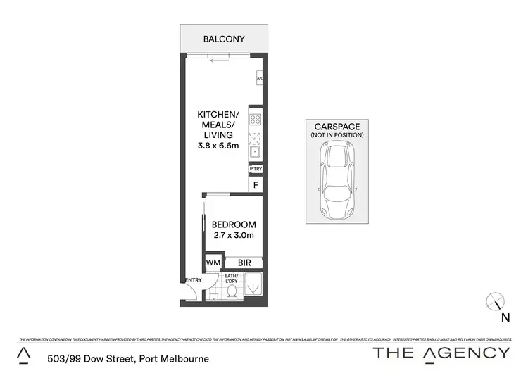 Floorplan of Homely apartment listing, 503/99 Dow Street, Port Melbourne VIC 3207