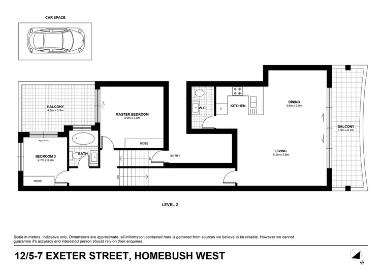 Floorplan of Homely apartment listing, 12/5-7 Exeter Road, Homebush West NSW 2140